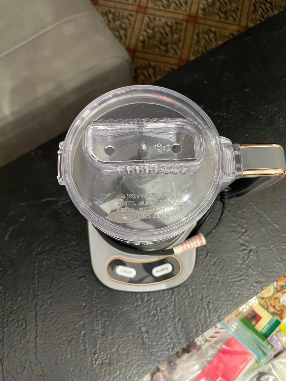 Crux 3-Cup Mini Food Chopper & Puree - Gray 7x10 no box